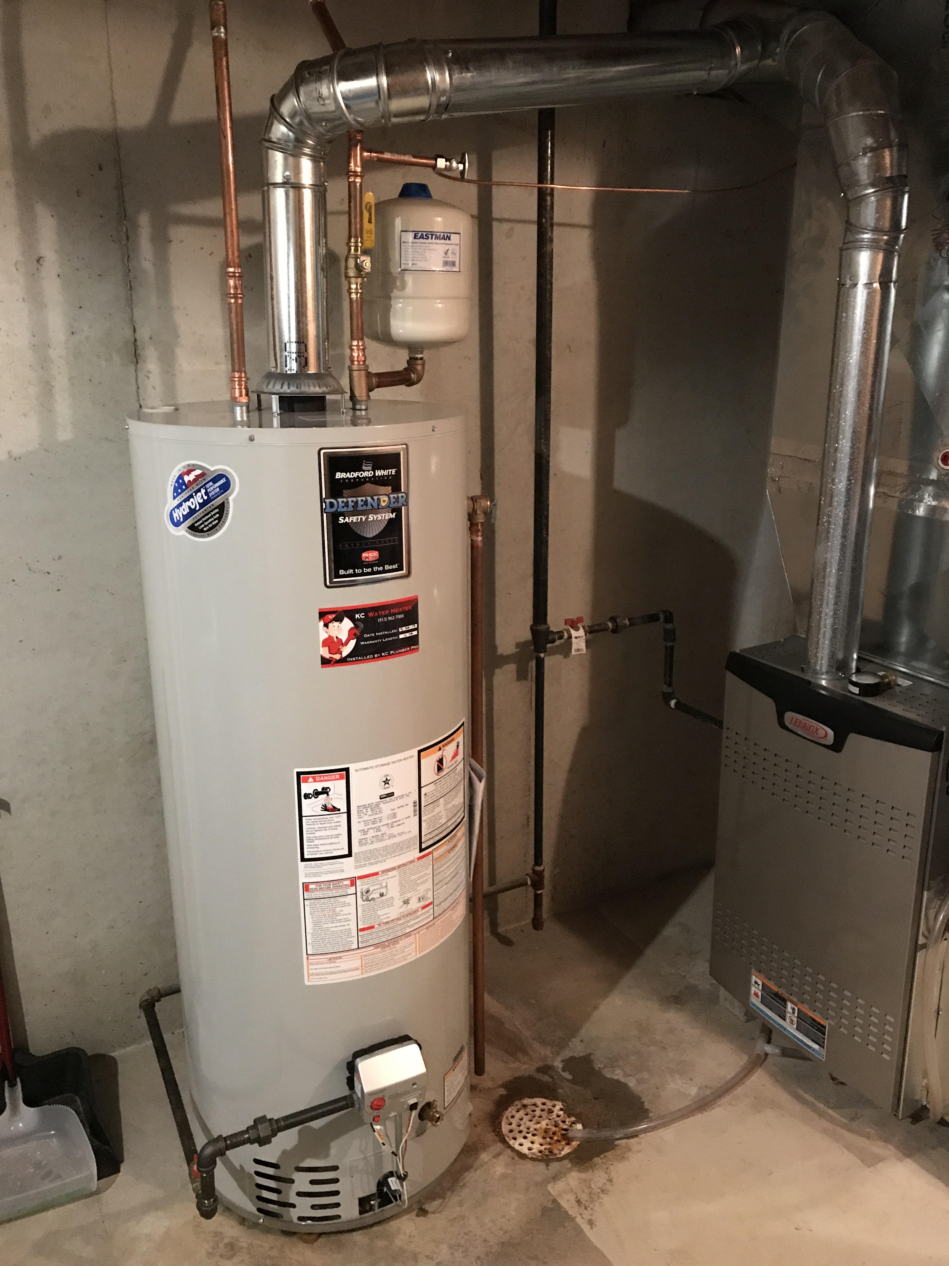 Professional water heater install