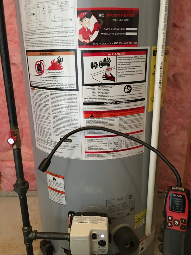 checing for gas leaks on a water heater Water Heaters Installed by