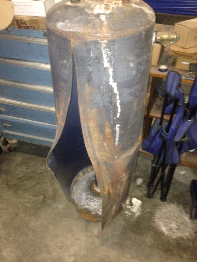 Exploded water heater Water Heaters Installed by Licensed Plumber