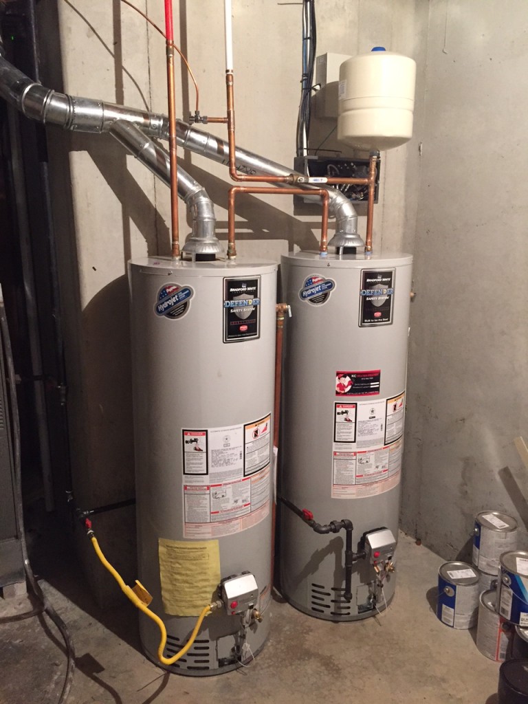 large Thermal expansion tank installed for multiple water heaters