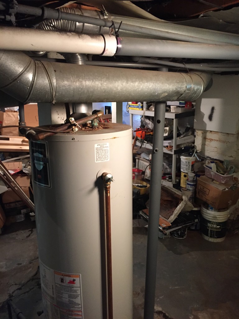 Atmospheric water heater venting out side of house Water Heaters
