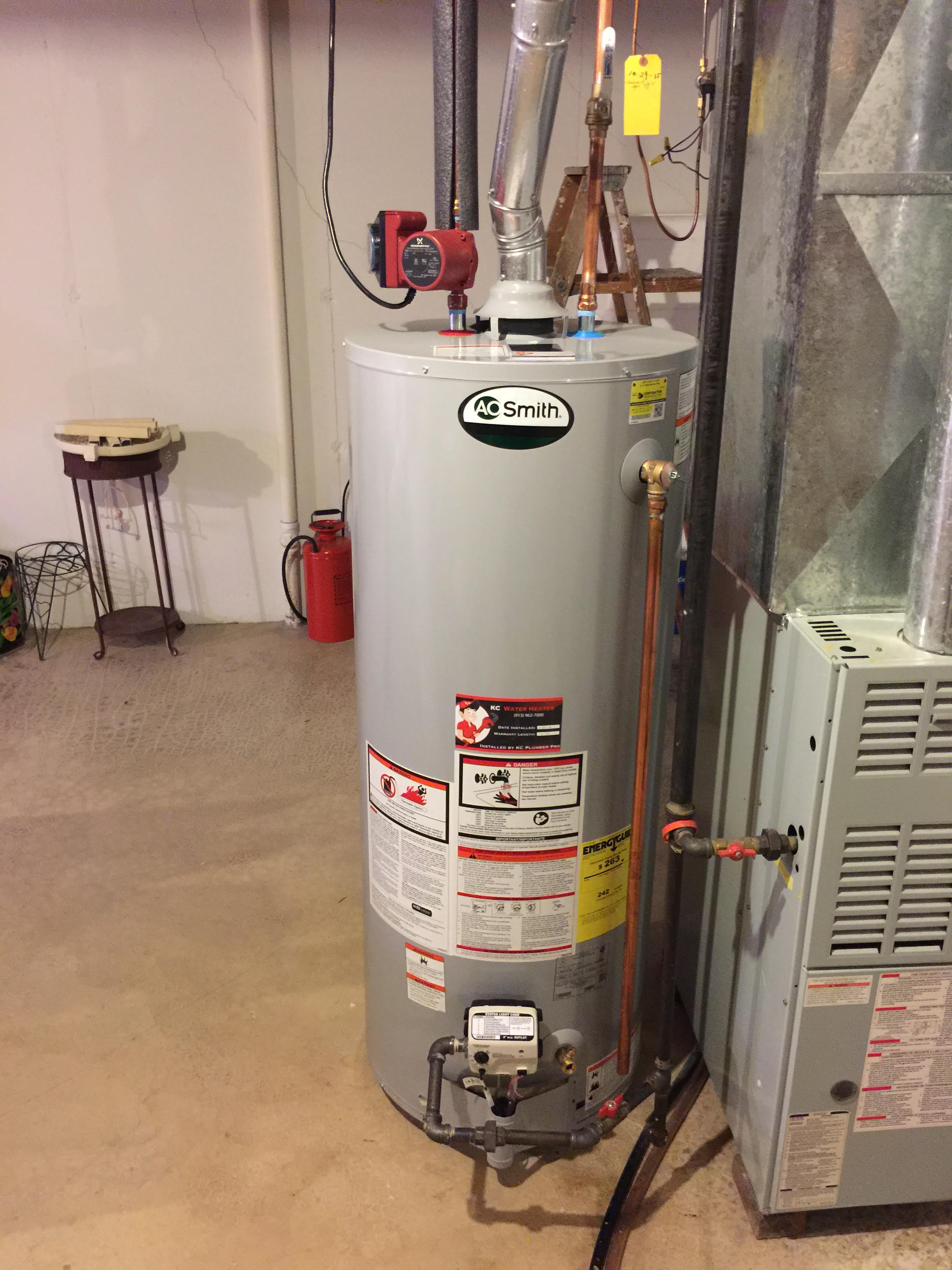 GPR50400 AO Smith efficient water heater - Water Heaters Installed by Licensed Plumber